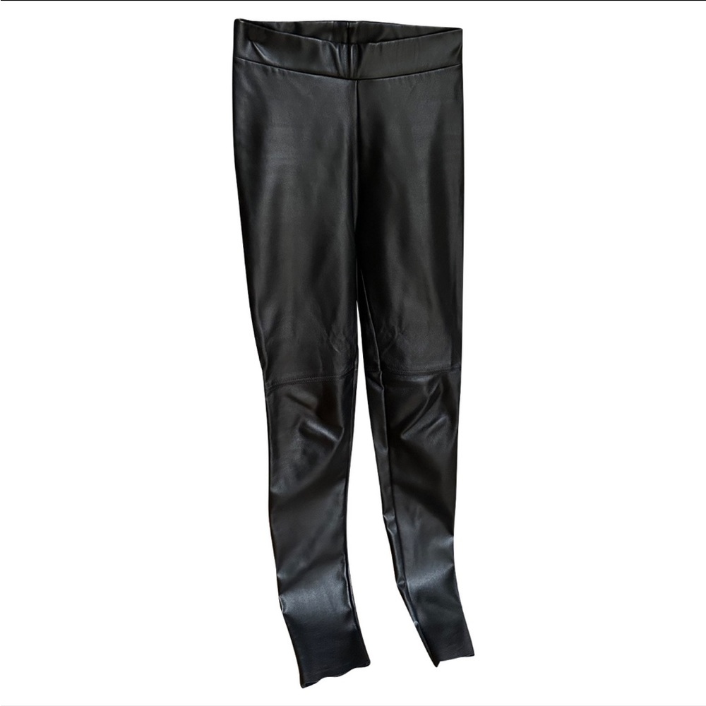 WOLFORD ESTELLA FAUX LEATHER LEGGINGS SZ10/ medium